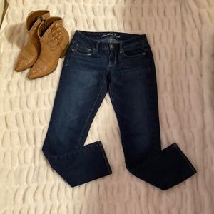 American Eagle Outfitters  Stretch Skinny Jeans Low Rise Dark Blue 28x27 - Sz. 2